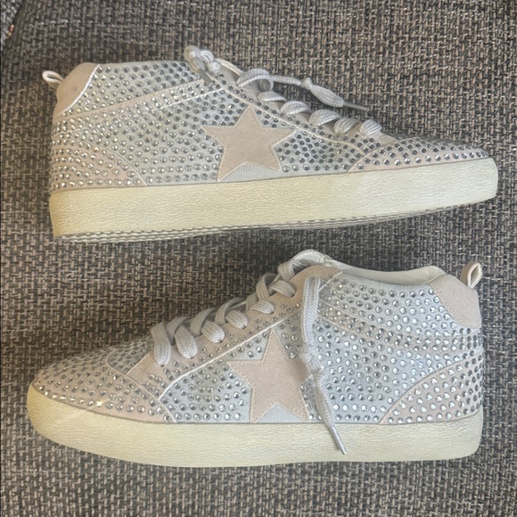 Mi.iM Miko Rubber Sole Lace-up Rhinestone Suede Star Sneakers size 8.5 - Picture 8 of 11